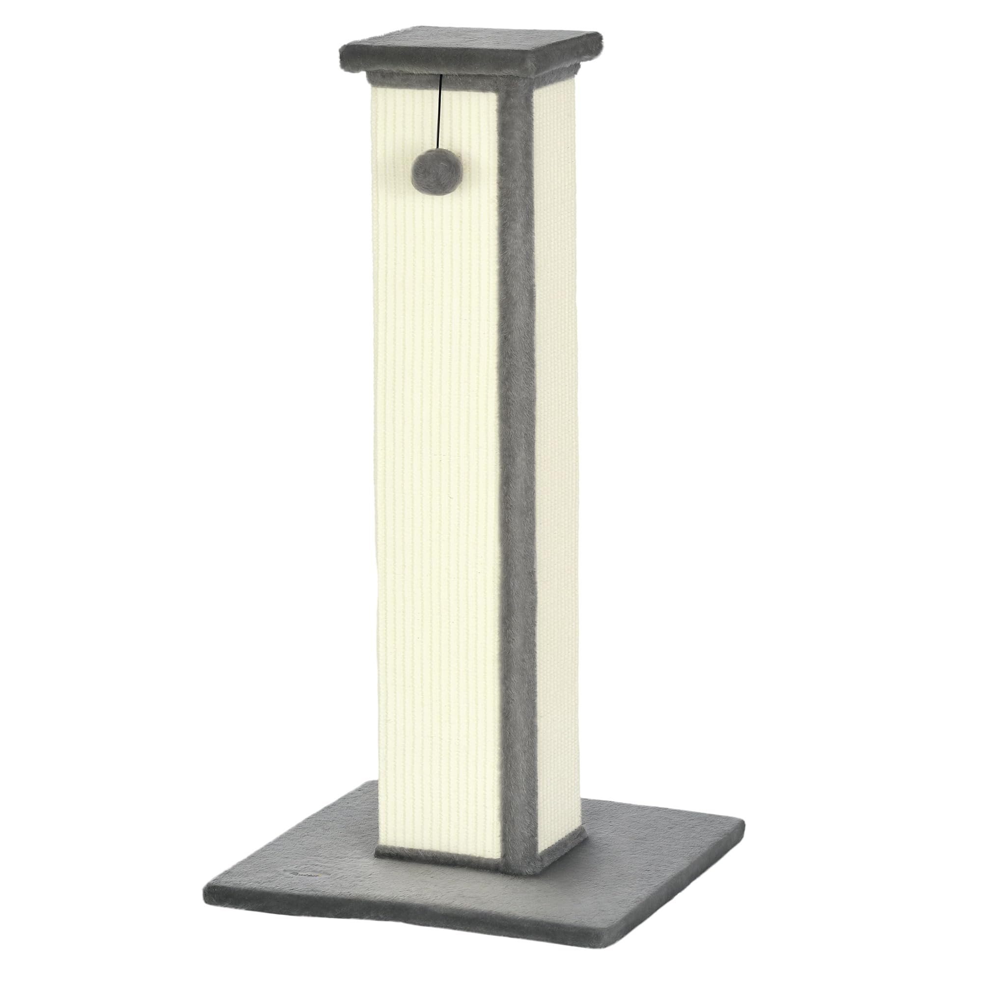 PawHut Cat Scratching Post for Indoor Kittens, 81cm Cat Scratcher, Grey