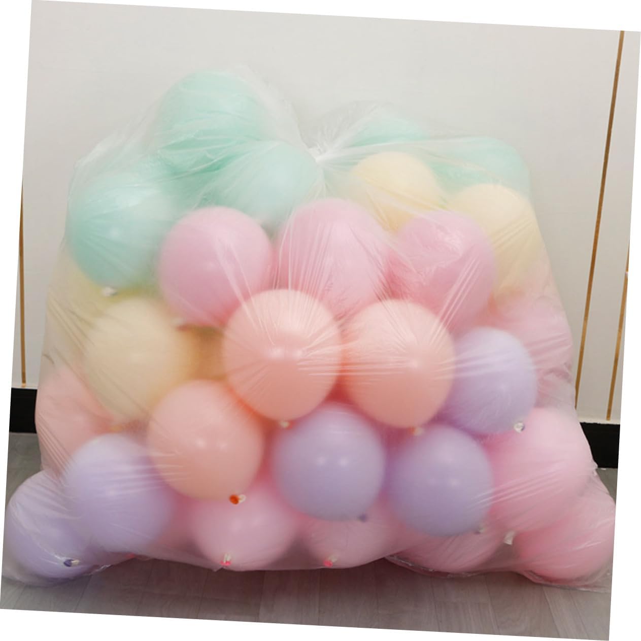 PRETYZOOM 10pcs Large Plastic Balloon Storage Bag Organizer for Decorations Reusable Water-resistant Pouches