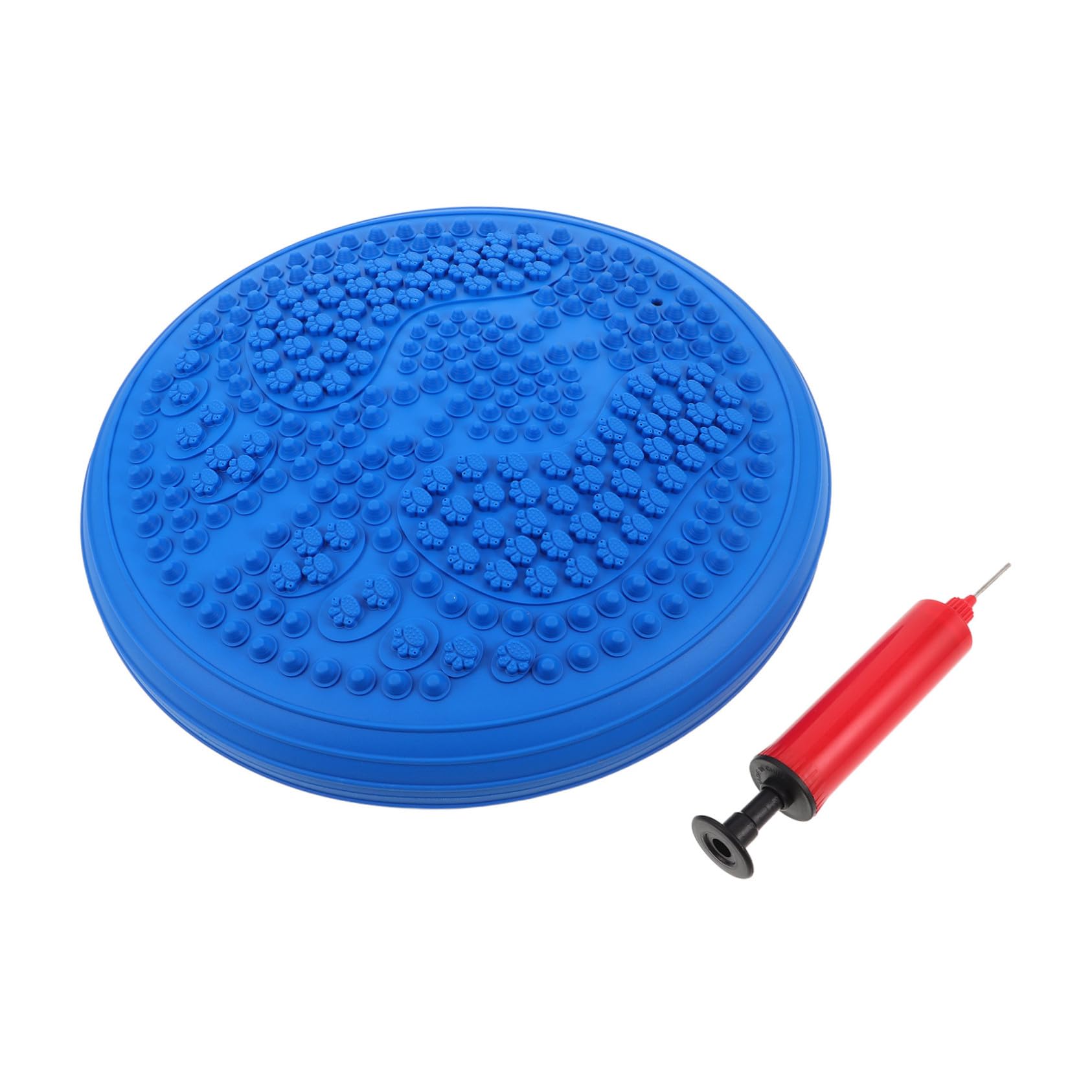 ABOOFAN Coussin Équilibre Gonflable pour Yoga et Massage des Tapis Air Épais avec Surface Texturée Support Jogging Stationnaire pour Hommes et Femmes Bleu avec Pompe Incluse