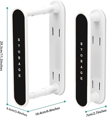Miniatura 2 de AVSAMOQ Estante de almacenamiento para colgar colgar en la pared, organizador de ropa elástico para lavadora, apilador, organizador de percha