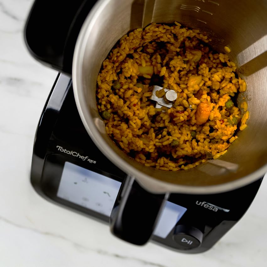 Ufesa TotalChef RK6 Inteligentny wielofunkcyjny robot kuchenny, ekran cyfrowy 7", WIFI, 30 funkcji, miska ze stali nierdzewnej, 3,5 l, wbudowana waga, 15 programów, akcesoria