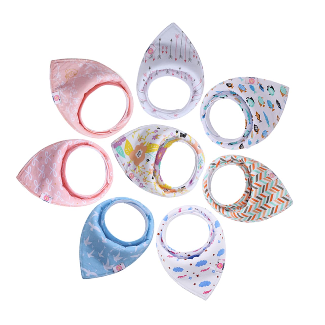 UPKOCH 16pezzi Bavaglini Bandana Per Assorbenti e Lavabili Per Teething e Svezzamento Design Per e Ragazze