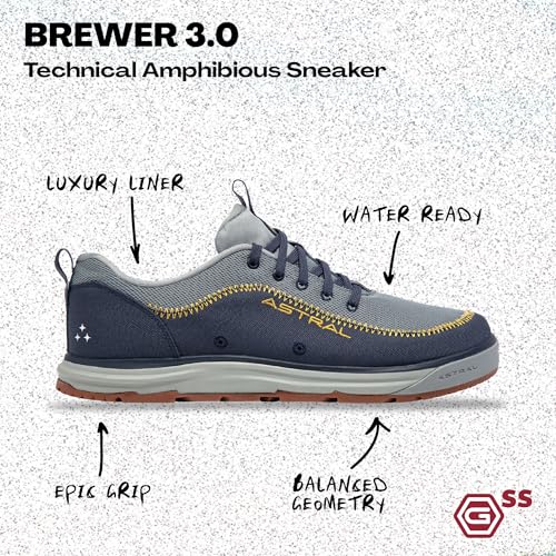 Image of Astral Brewer 3.0 Shoes - Barefoot, Quick-Drying Men's & Women's Sneaker for Casual Wear, Water Sports, Travel, & Hiking