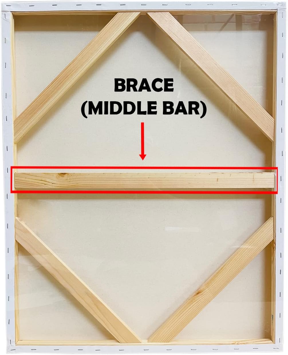 Solid Wood 0.75'' Inch Brace Bar 22'' Single Piece Wood