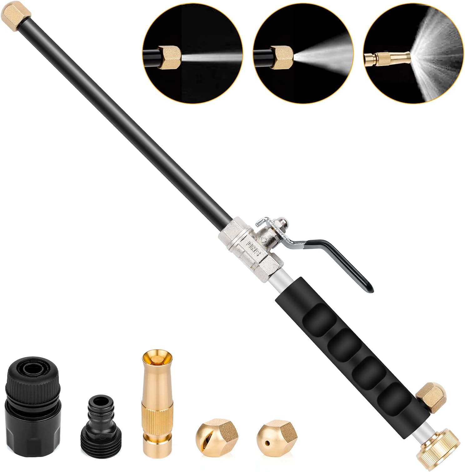 Lalafancy Pressure Washer Wand for Garden Hose Jet Nozzle Hydro Jet Washer Tools Quick Connect to Power Washer for Car Pet Window Washing and Patio Garden Watering