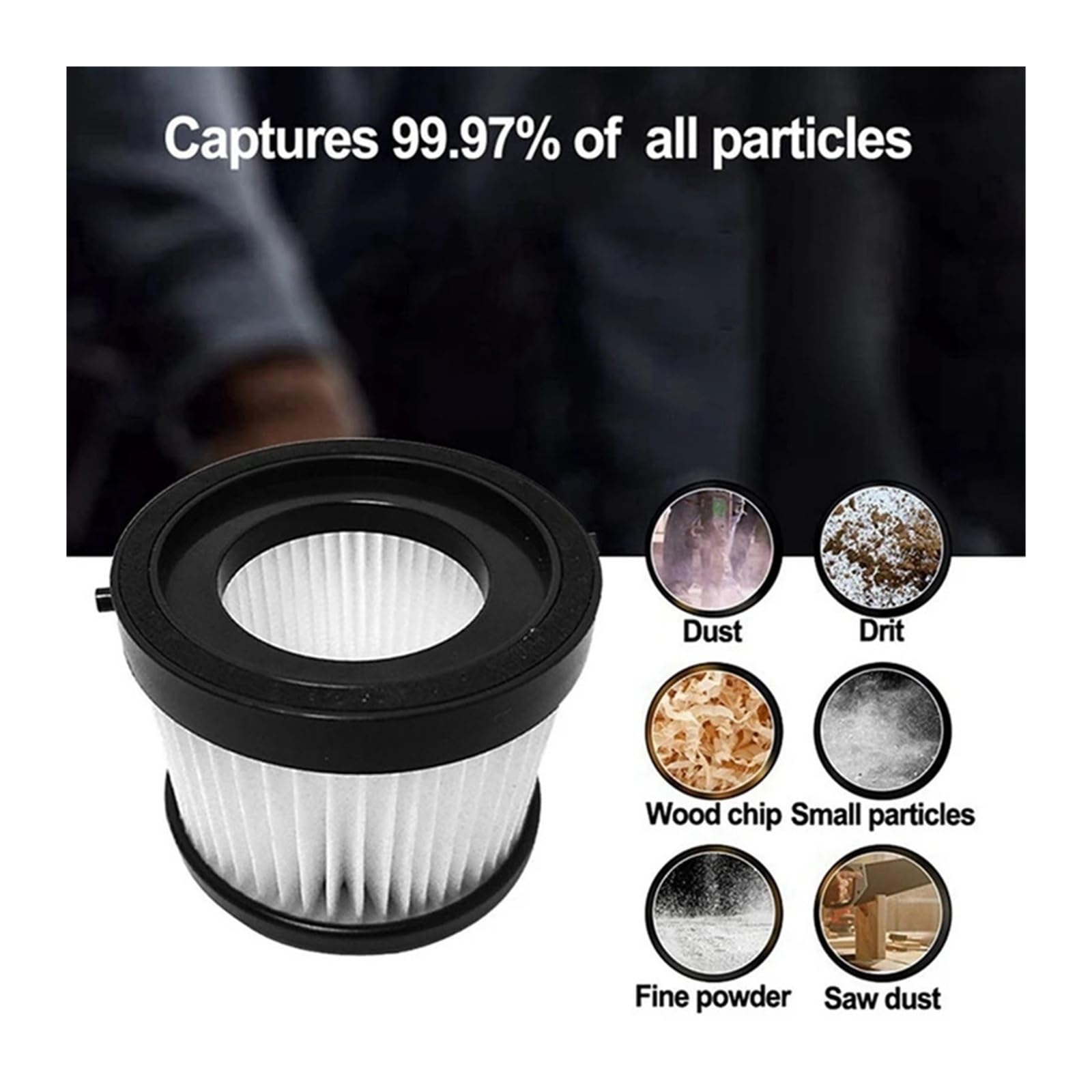 Filter, kompatibel mit DEWALT, DCV501LN/DCV501HB Staubsauger Ersatzteile, waschbarer Filter, Haushaltsreinigung(9PCS)