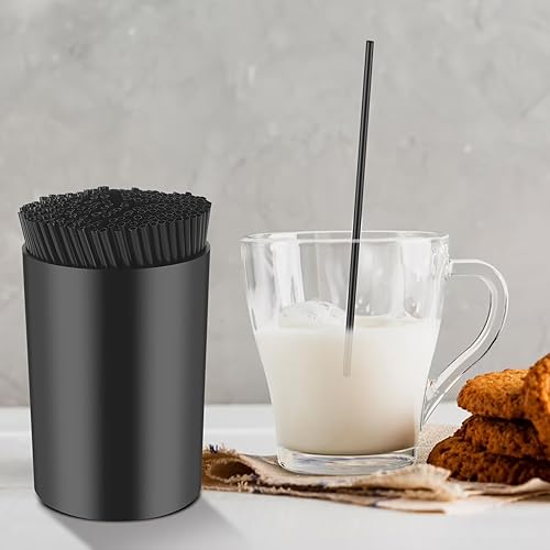 Miniatura 6 de 500 unidades de 5 pulgadas, soporte para agitador de café negro, para agitadores de café, bar, café, reutilizables, para mezclar café, leche,