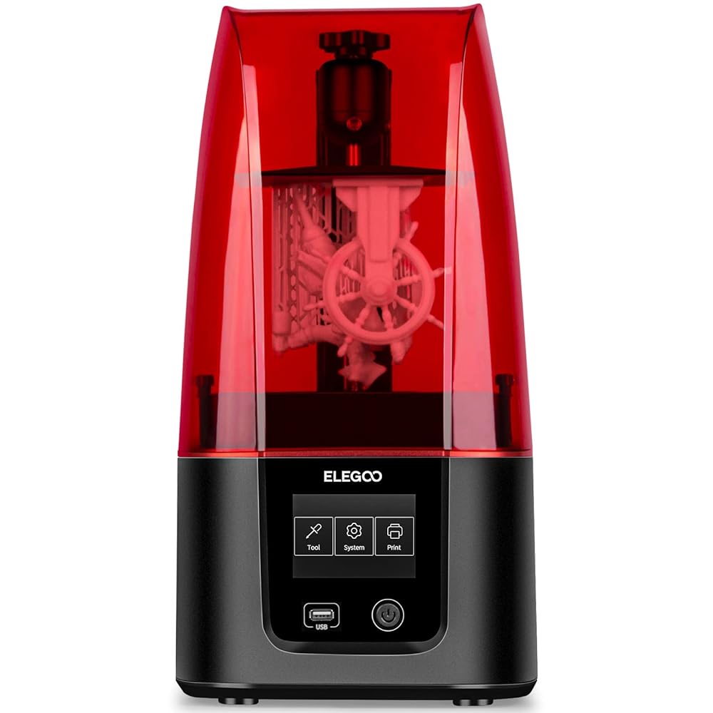 ELEGOO Mars 3 Imprimante 3D en Résine MSLA avec Écran LCD Monochrome 4K Ultra de 6,66 Pouces, Précision d&rsquo;impression Ultra-élevée, Taille…