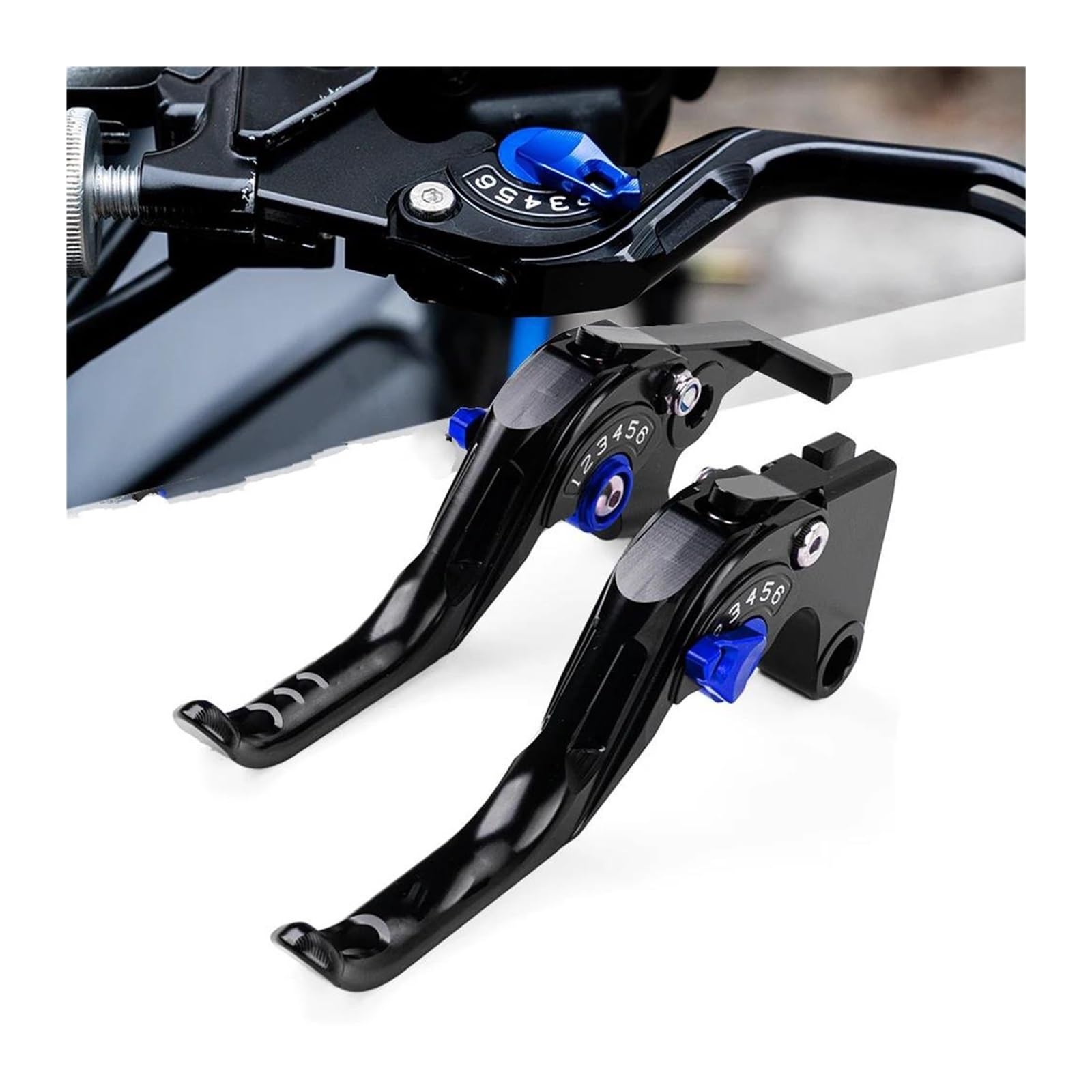 Motorrad Lenkerhebel Für Tenere700 Für T7 Für T700 Für Rally Für Tenere 700 Für Welt Für Raid XTZ700 SP CNC Motorrad Bremse Kupplung Hebel Set Griff Bremshebel Bremshebel Kupplungshebel(Black)