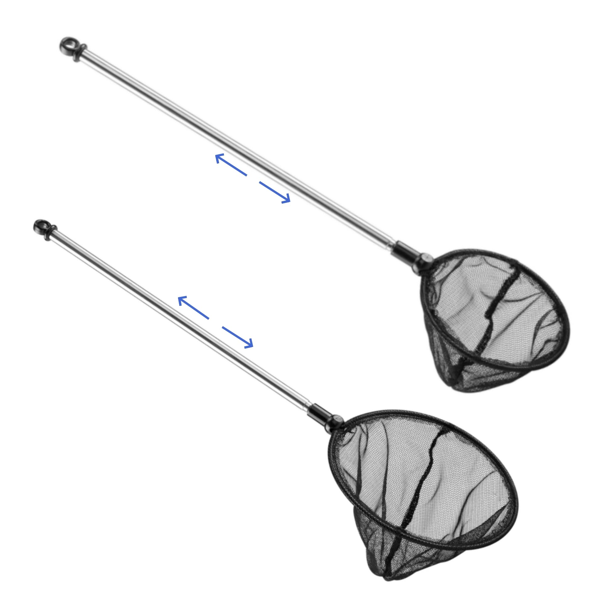 Lpraer Aquarium Fish Net with Extendable Stainless Steel Long Handle Fine Mesh Net for Fish Tank