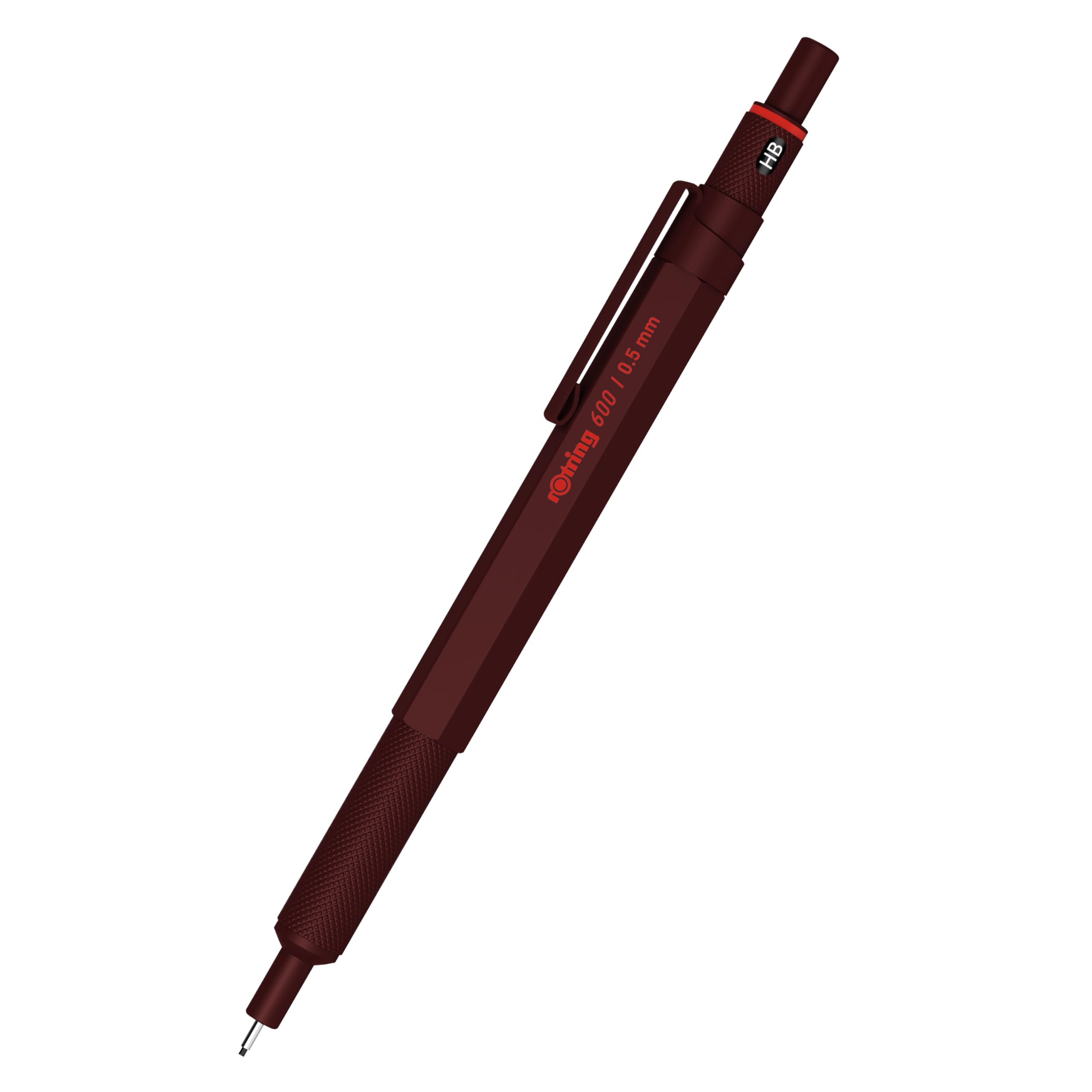 rOtring 600 Mechanical Pencil | HB Lead, 0.5 mm | All-Metal Body Propelling Pencil | Chocolate Truffle | Set with extra 0,5mm Lead Refills - Image 2