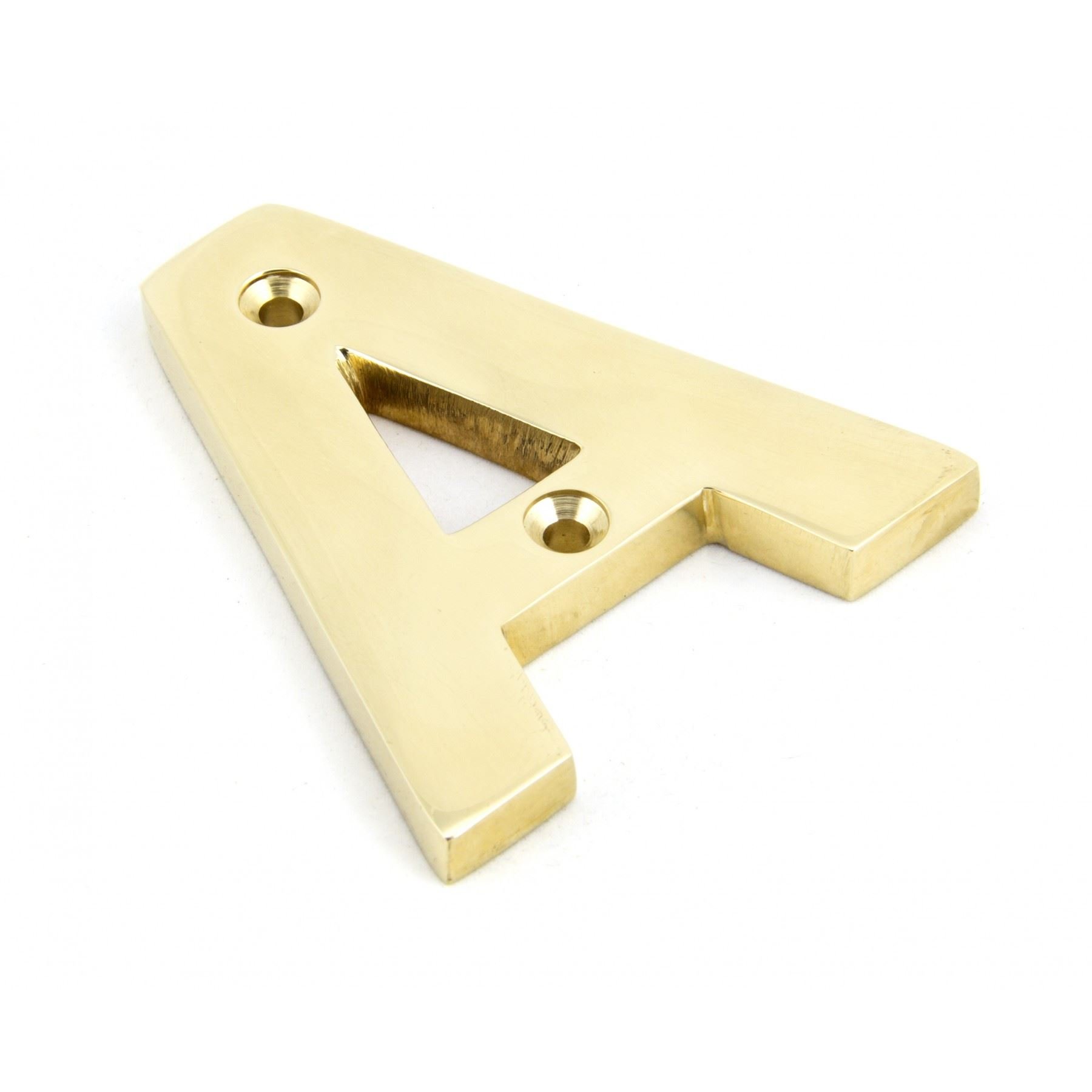 Black Country Metal Works Gold Traditional Solid Polished Brass Letter A