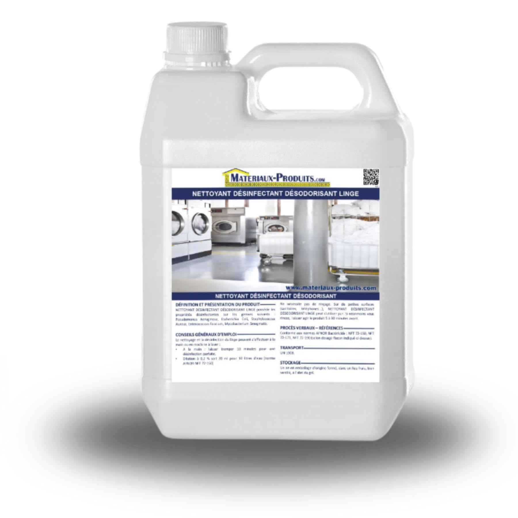 MATPRO - Nettoyant Désinfectant et Désodorisant Surface - Chlorure de Didecyldiméthylammonium - Multi-Usage Sols Murs Sanitaires Linges - Parfum Menthe - 2L