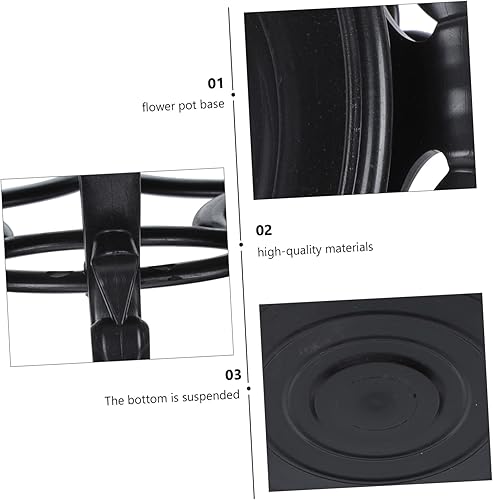 Miniatura 3 de Happyyami 1 bandeja de soporte de flores para decoración al aire libre, bandeja redonda para servir bonsái, soporte para plantas en maceta,