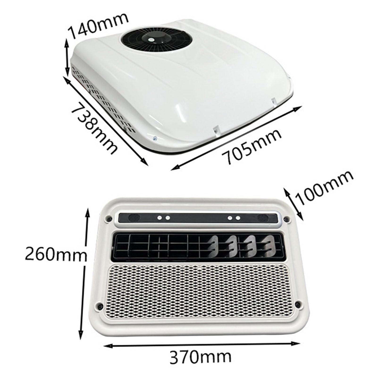 Klimatyzator dachowy 12V / 24V RV Klimatyzator postojowy montowany na górze do ciężarówki,kampera,koparki,dźwigu,furgonetki Cool(12V)
