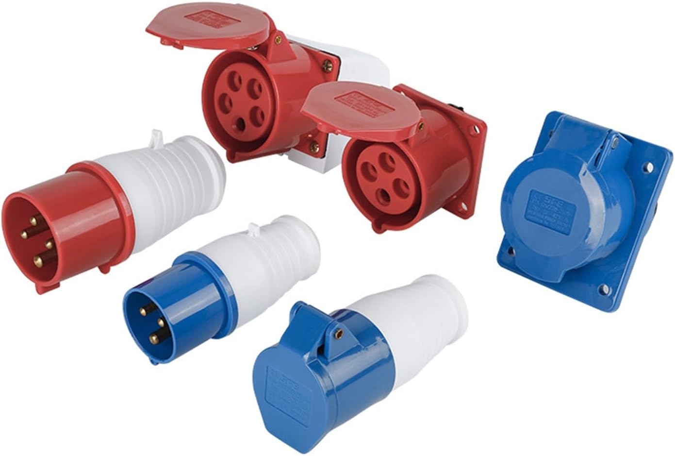 1 Pcs 16A 32A aviation industry and socket set combination waterproof non-explosion-proof IP44(4 pin 32A plug)
