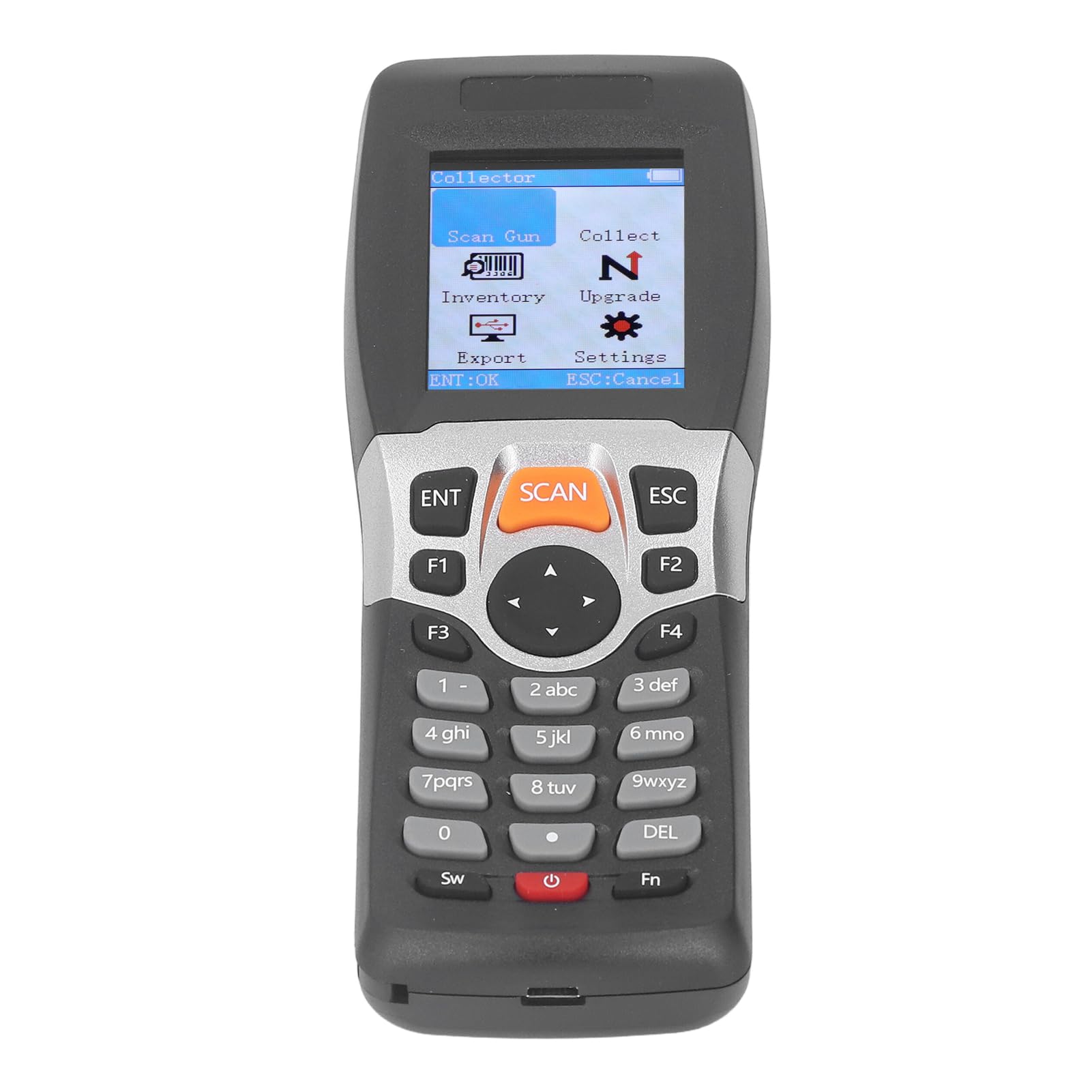 Alomejor Scanner per Codici a Barre Wireless Scanner per Inventario Portatile con Schermo LCD da 2,2 Pollici per Magazzini e Supermercati