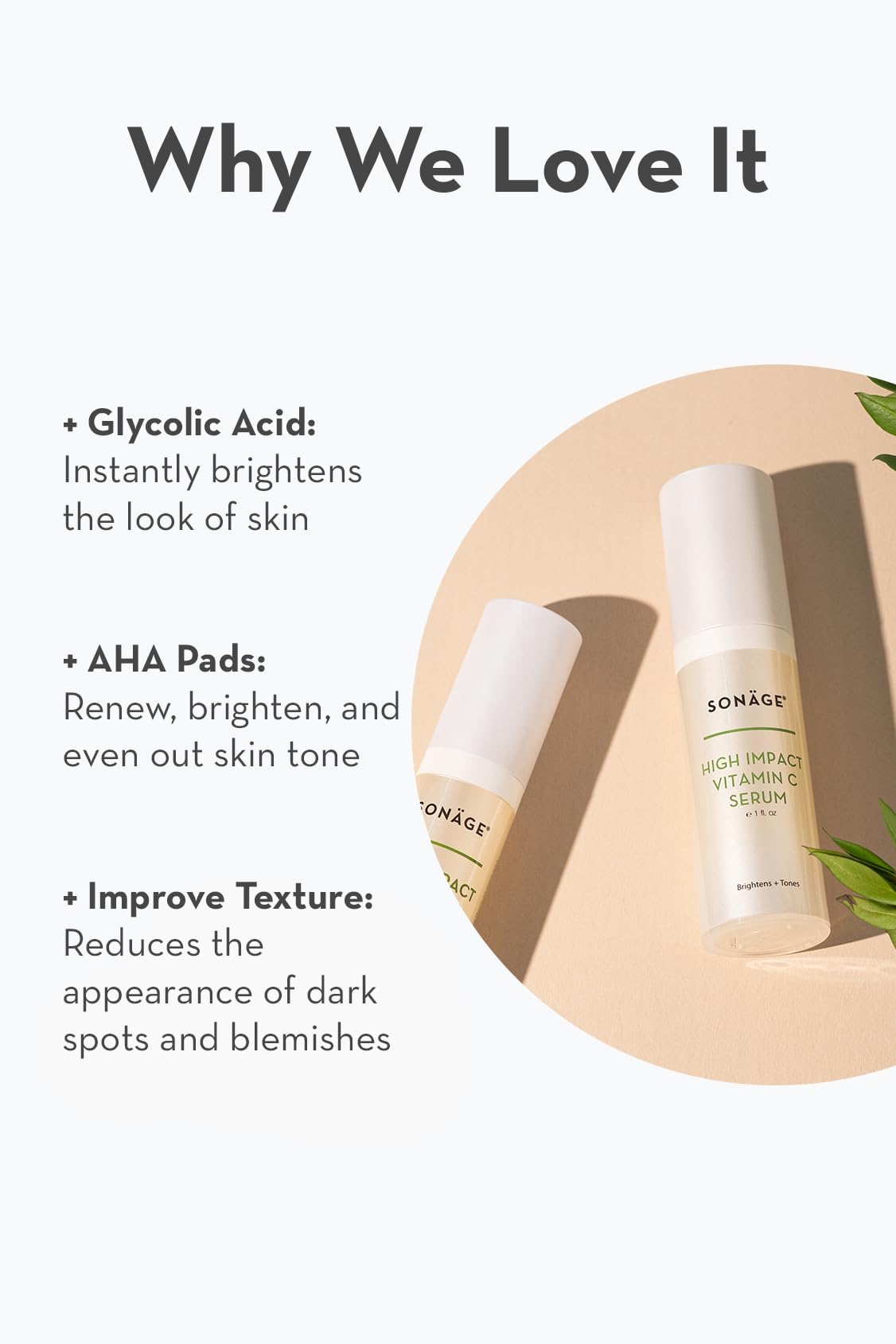 Sonage High Impact Vitamin C Serum:With Hyaluronic Acid | Hydrates & Fades Appearance Of Dark Spots