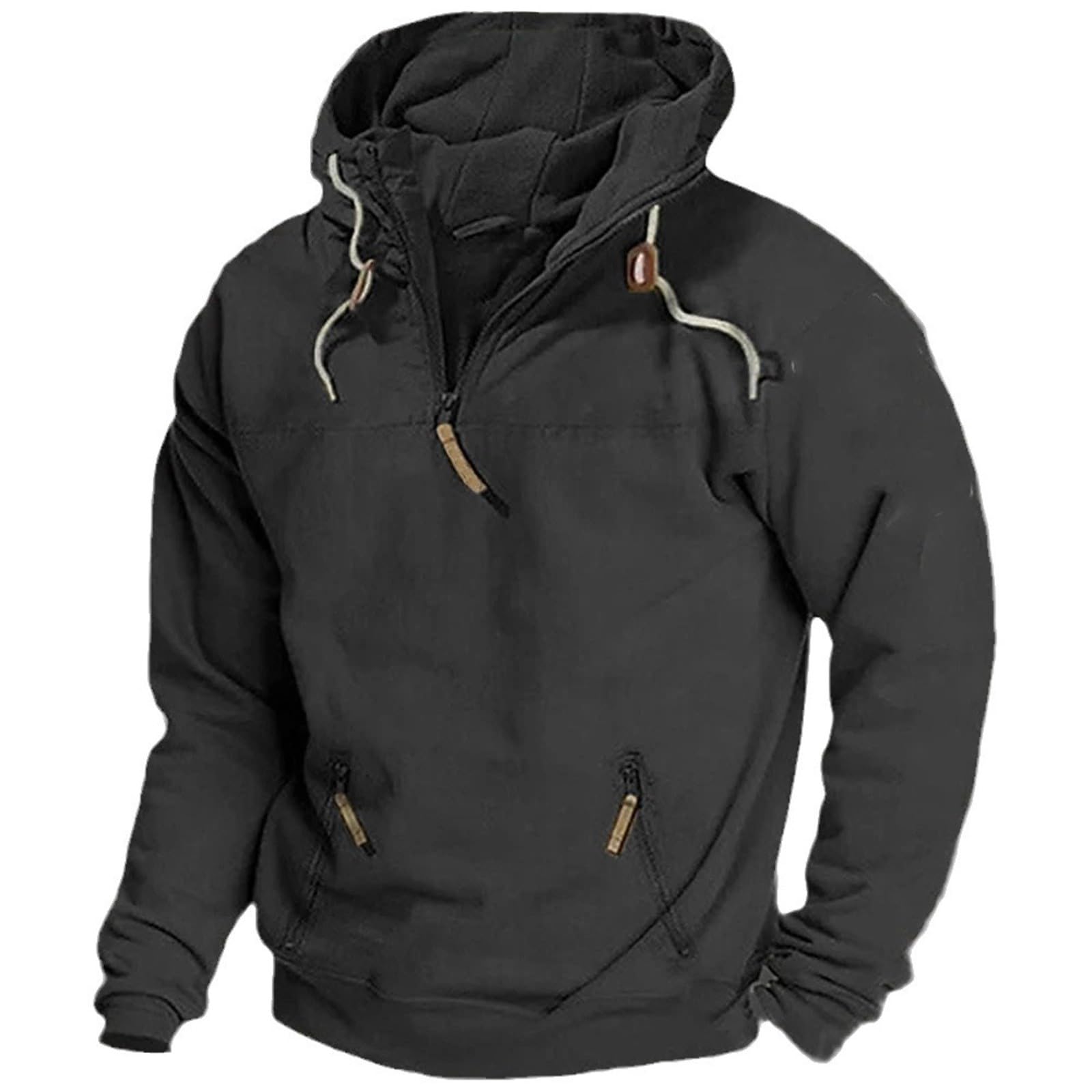 Pull d'hiver chaud pour homme - Sweat à capuche surdimensionné avec capuche