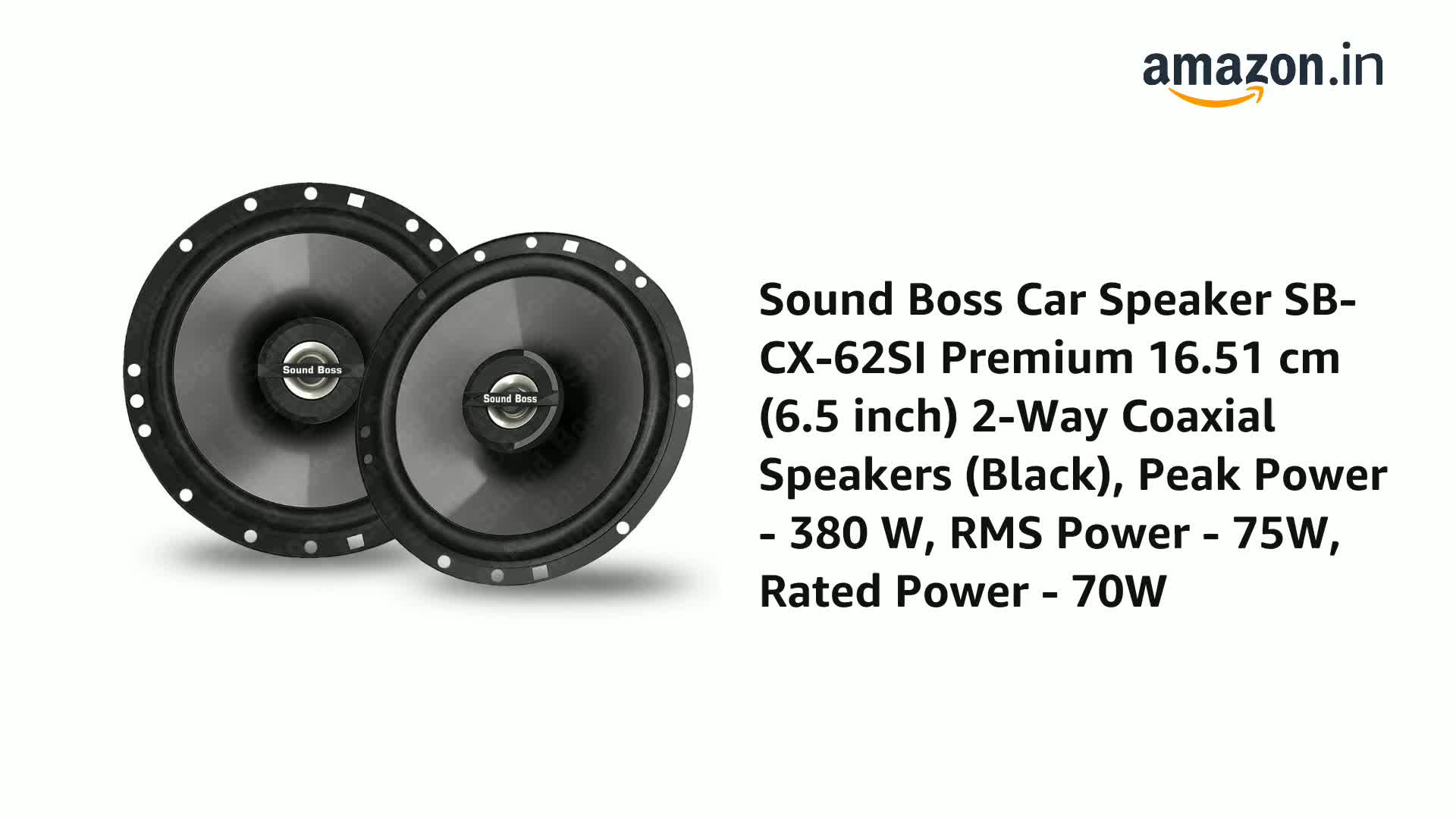 Sound Boss Car Speaker SB-CX-62SI Premium 16.51 cm (6.5 inch) 2