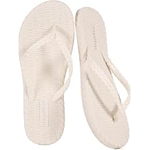 mazeskin Beach Soft Flip Flops for Women Shower Bath Quick Drying House Slippers Shoes Non-Slip Rubber Thong Sandals