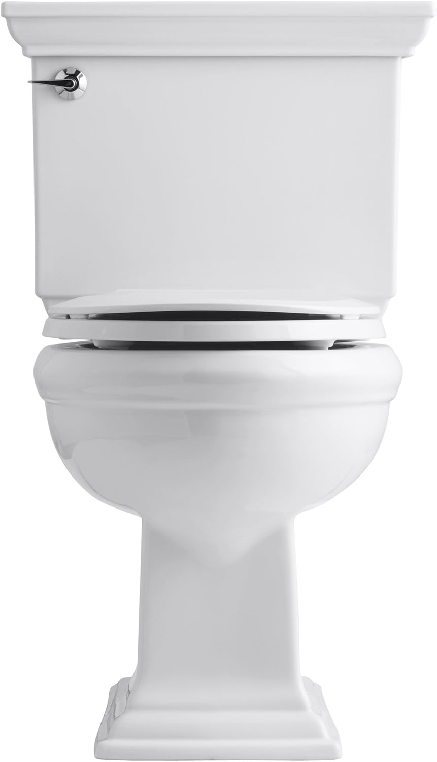 Kohler K-3933-0 Memoirs Comfort Height Two-Piece Round Front Toilet with Stately Design, White - 567212 - - 