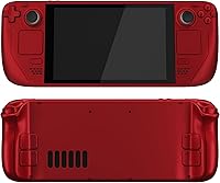 Vista 4 de eXtremeRate DIY Full Set Shell with Buttons for Steam Deck LCD, Custom Faceplate Back Plate Replacement Shell for Steam Deck LCD - Scarlet Red