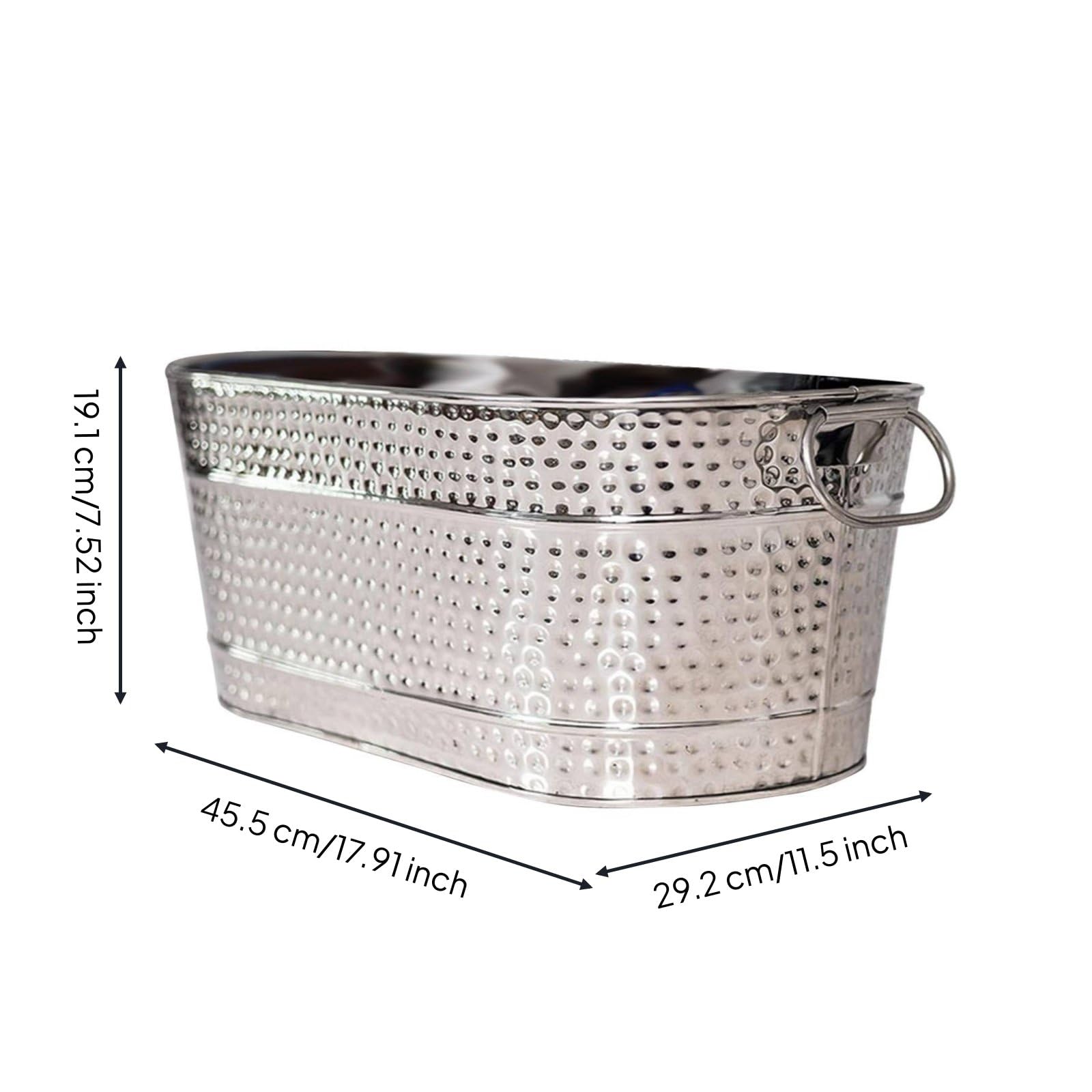 Cubiteras para Hielo Grande, Cubitera de Hojalata Galvanizada, Ice Bucket