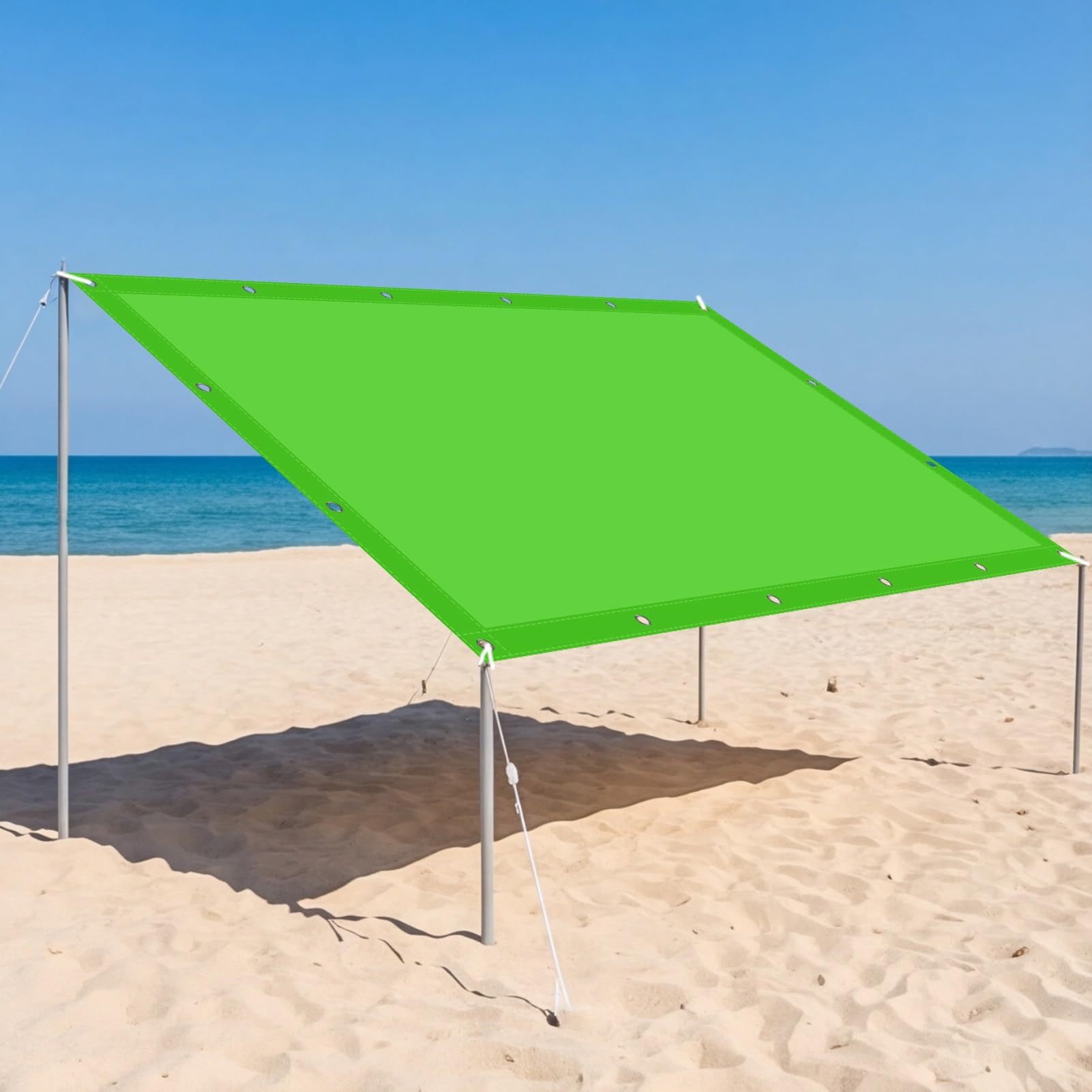 Voile d'ombrage imperméable rectangulaire 70x315 cm vert tendre pour jardin