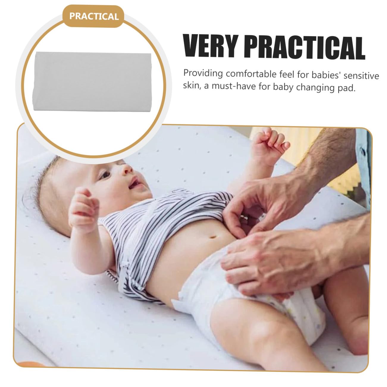 Washable Cotton Diaper Changing Pad Cover Stretchy Nursery Bedspread for Crib
