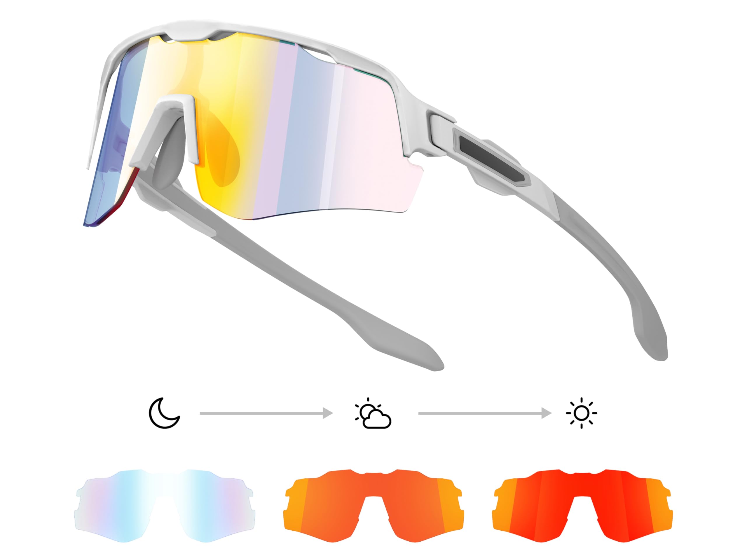 Okulary rowerowe fotochromowe dla mężczyzn i kobiet, ochrona przed promieniowaniem UV, MTB, rower górski