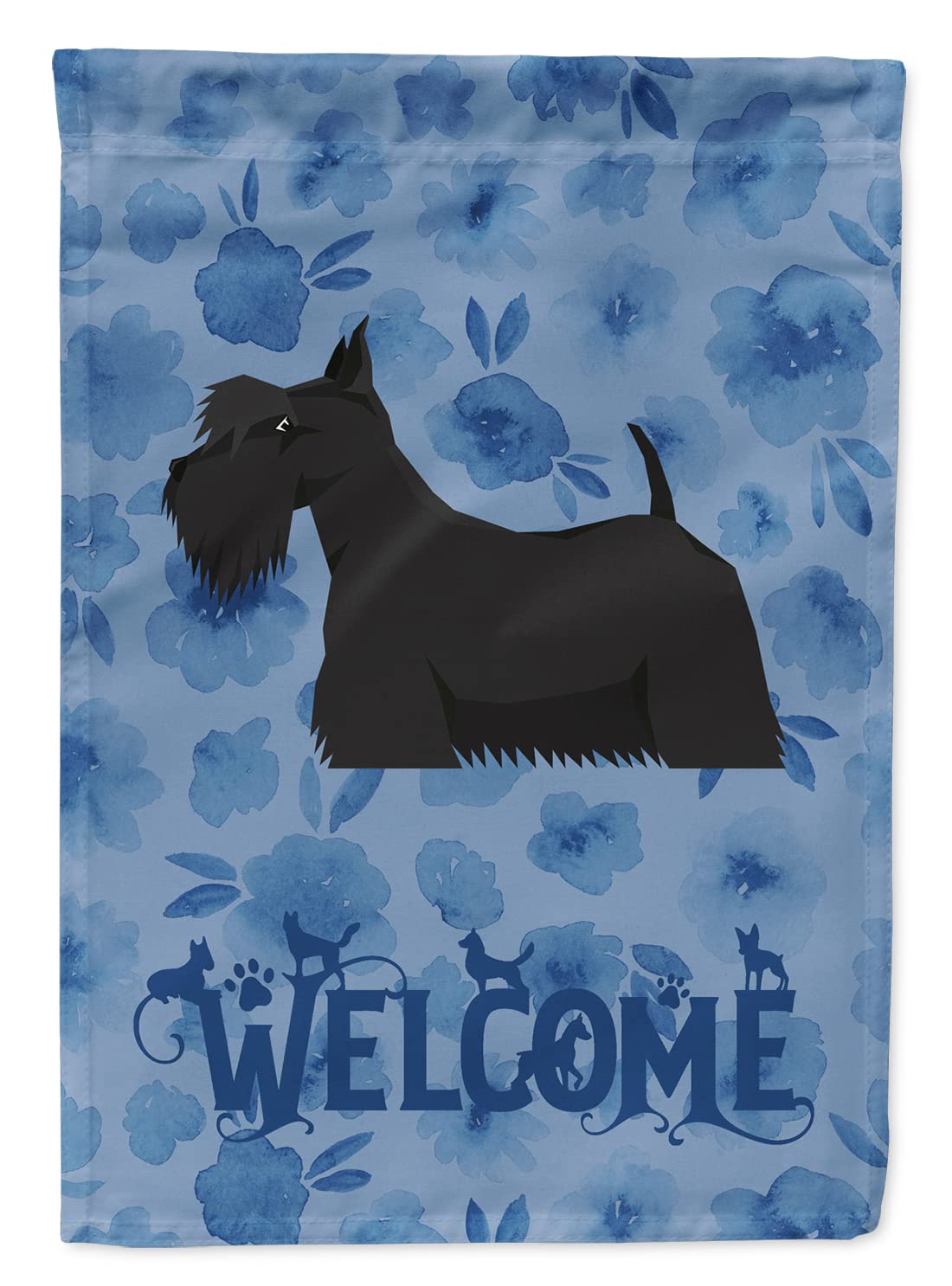 Drapeau de bienvenue Scottish Terrier en toile grand format Caroline's Treasures CK6264CHF