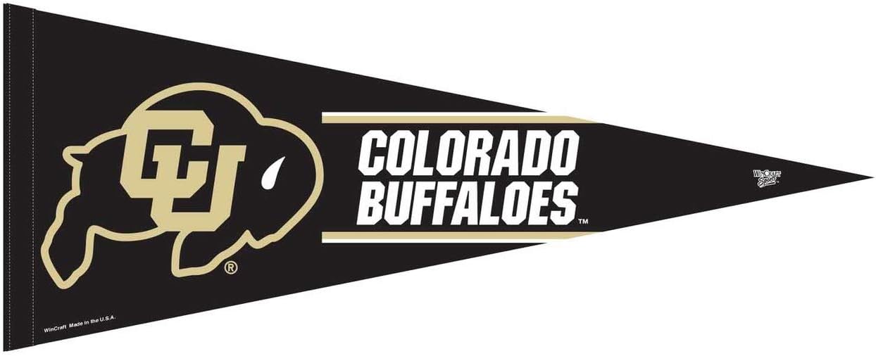 NCAA Colorado Buffaloes Black 12'' x 30'' Premium Felt Pennant