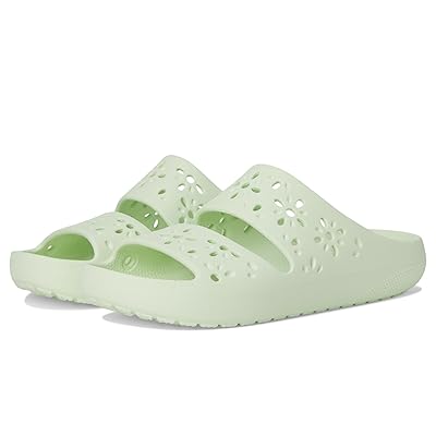 Crocs Classic Sandals 2.0 with Floral Cutout Design Sandals Jade Tint