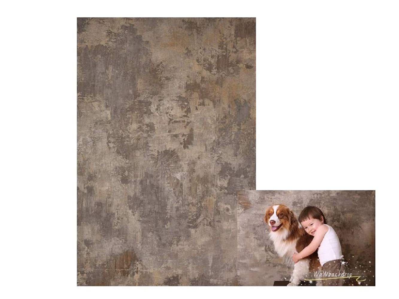 WaW 1.5 x 2.2 m Grey Brown Mottled Shabby Concrete Photography Studio Background Backdrop Baby Newborn Children Portrait Photo Shooting Foldable Fabric