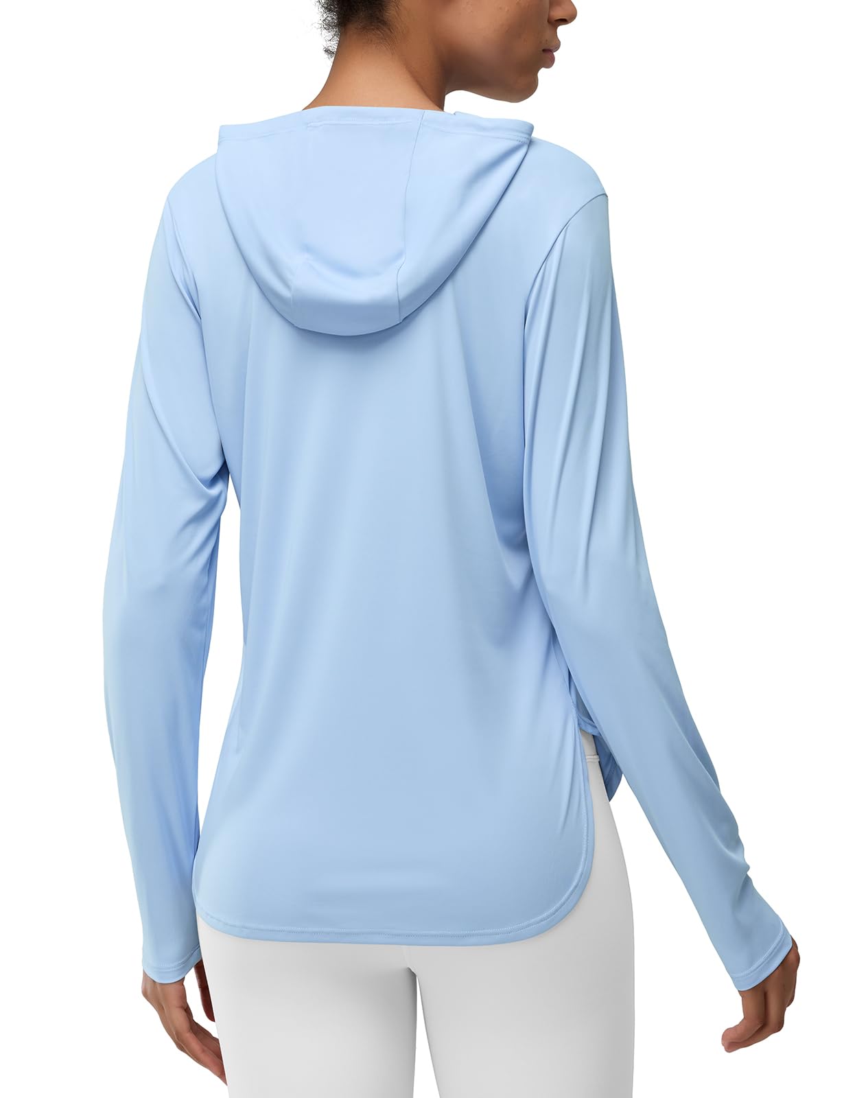 Women's Rash Guard Long Sleeve UV Sun Protection Shirts with Kangaroo Pocket Hoodie UPF 50+ Lightweight SPF Tops for Hiking