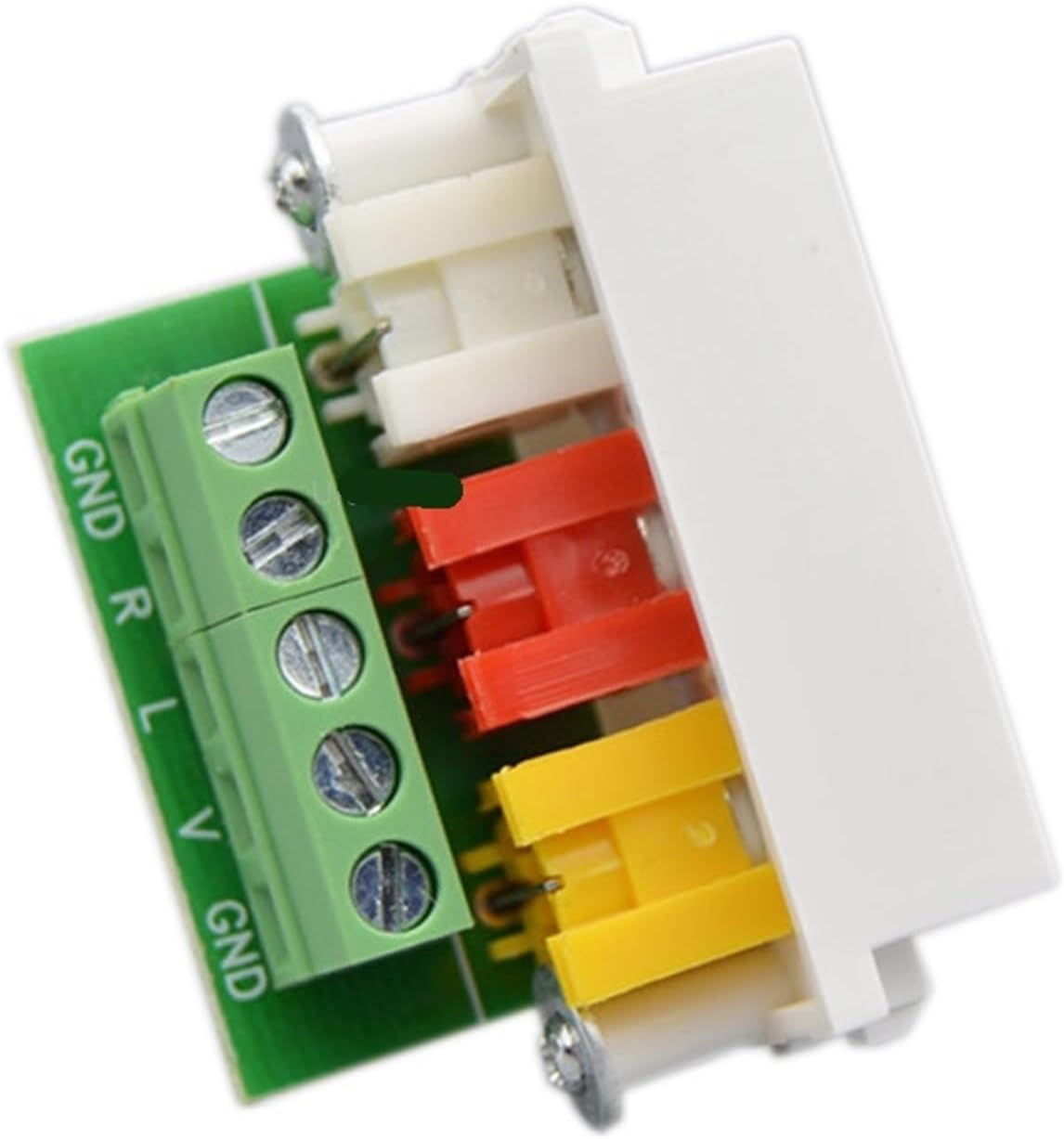 3 audio video slot socket yellow red white jack module sound composite expansion adapter(Free Welding)