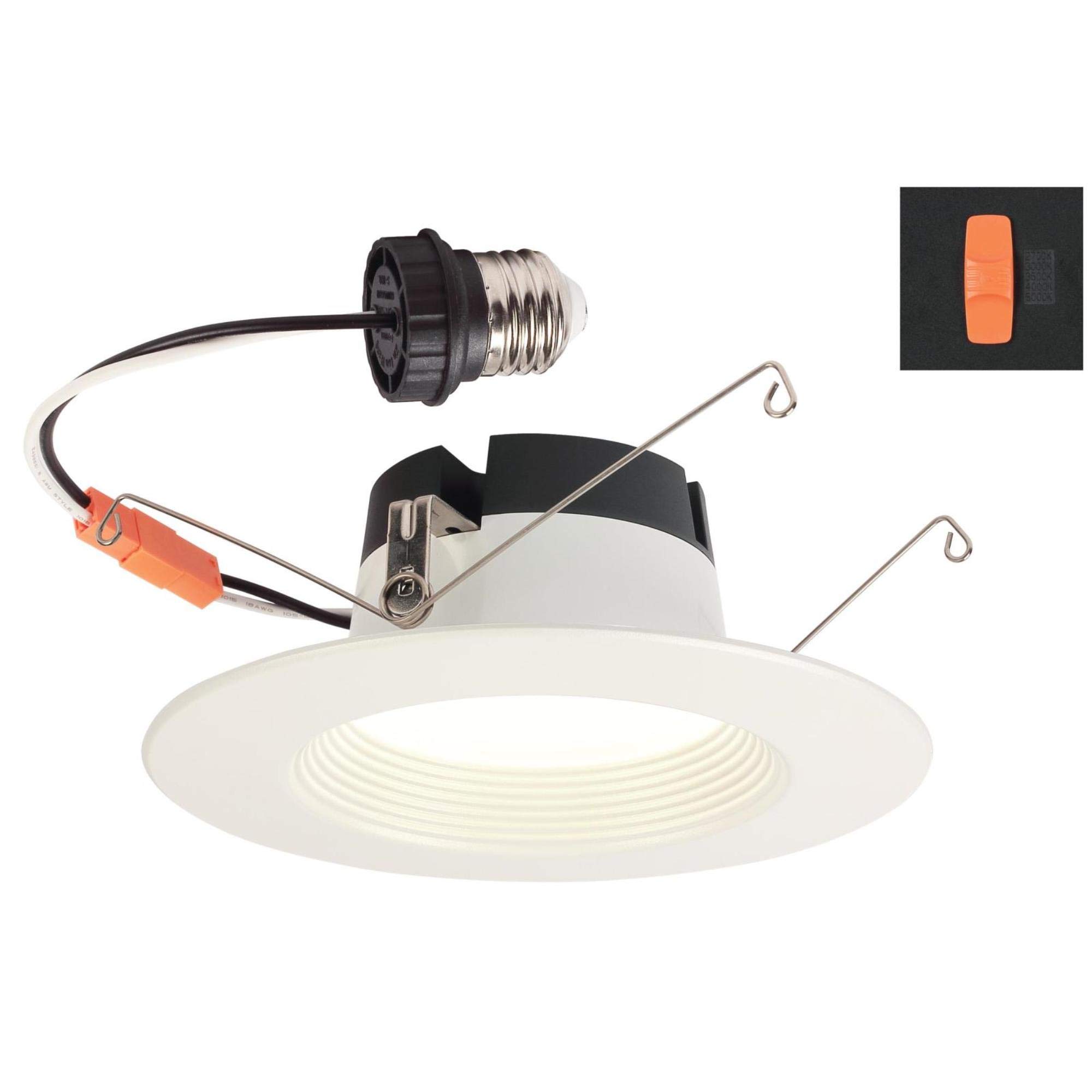 Westinghouse 5141100 - 11W (80W Equivalent) 5-6" LED Recessed Downlight with Color Temperature Selection, Dimmable, Energy Star, Medium Base, White Border-image-49