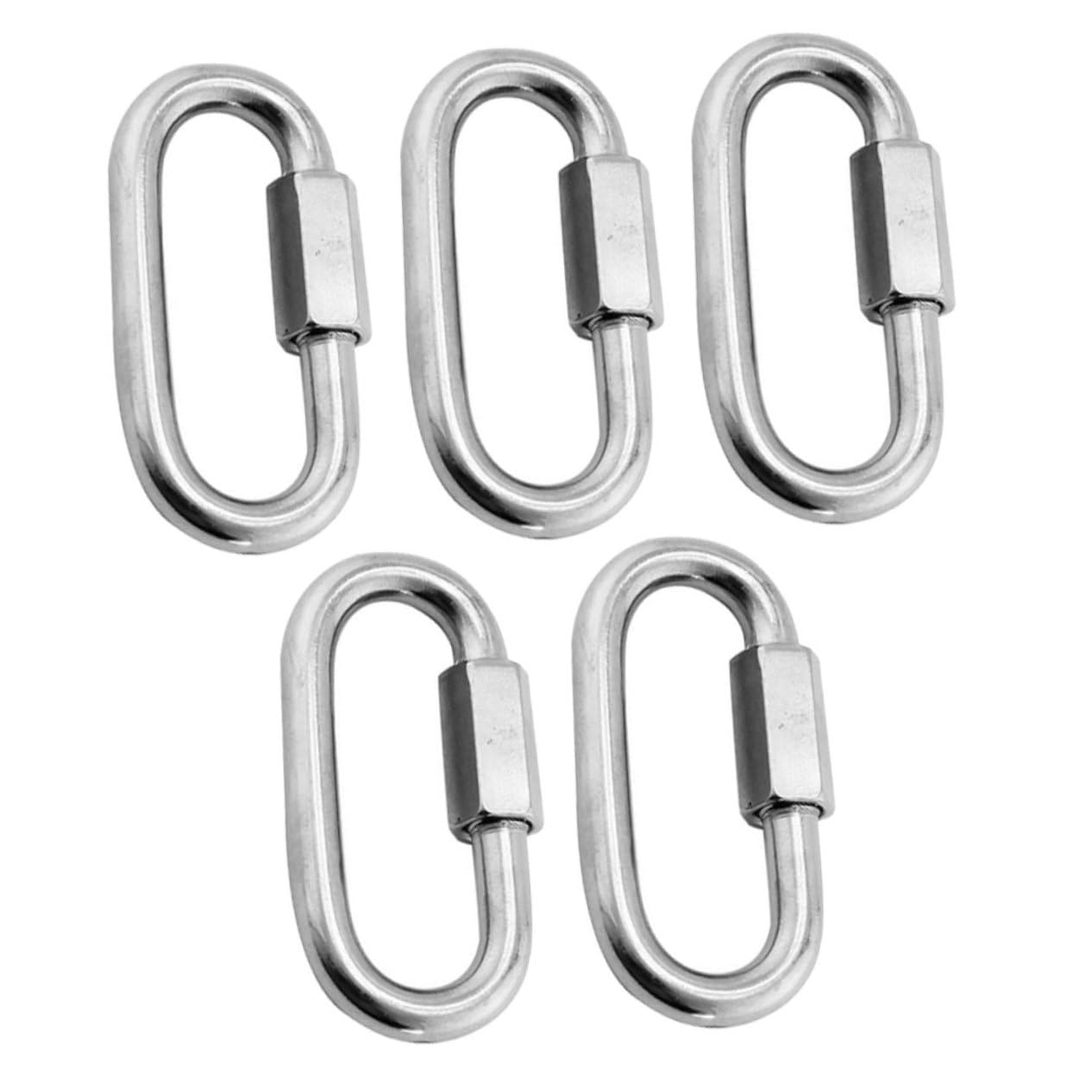 Unomor Sturdy Stainless Steel Chain Links Quick Link Connectors for Chains 5 Pack