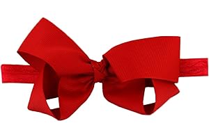 RuffleButts® Girls' Red Bow Headband - A Chic and Comfortable Accessory for Every Occasion