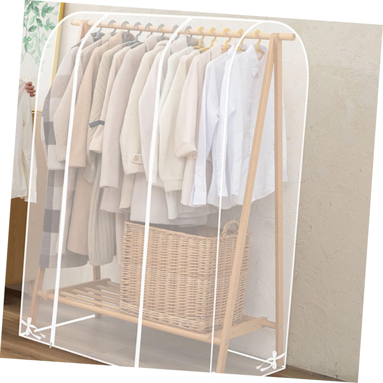PRETYZOOM Kleiderständerabdeckung und Bequeme Aufbewahrung aus Kunststoff Transparente Moderne 180x50x150 Cm Leicht und Tragbar für Schutz von Kleidung im Zuhause
