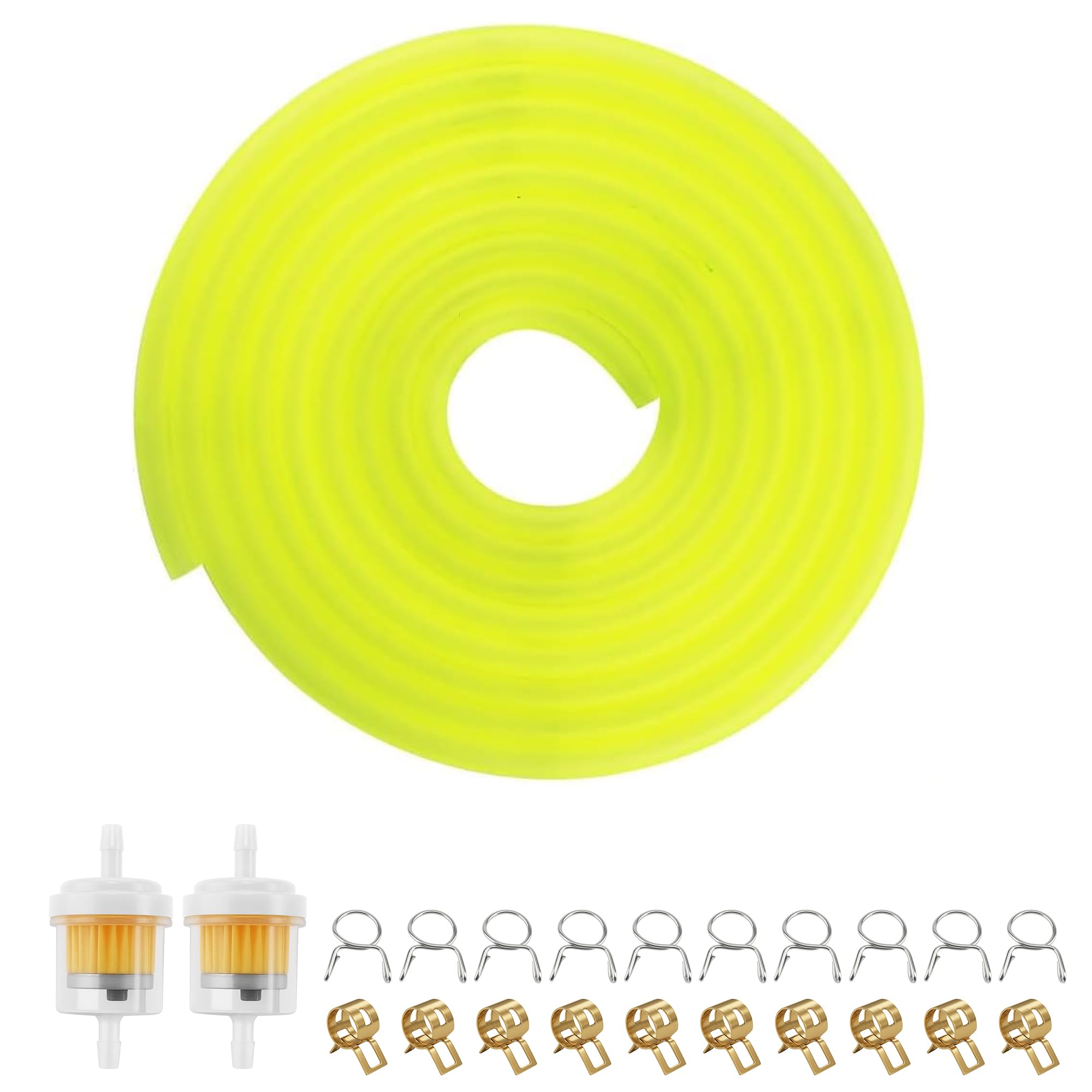 PRO BAT 16.4-Ft 0.2'' I.D. Fuel Line+20pcs 0.35" I.D. Hose Clamps
