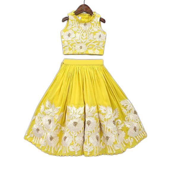 Harsh Fab Kids Girls Lehenga Choli | Georgette Lehenga Choli | Heavy embroidered Lehenga Choli | Chaniya Choli For Girls