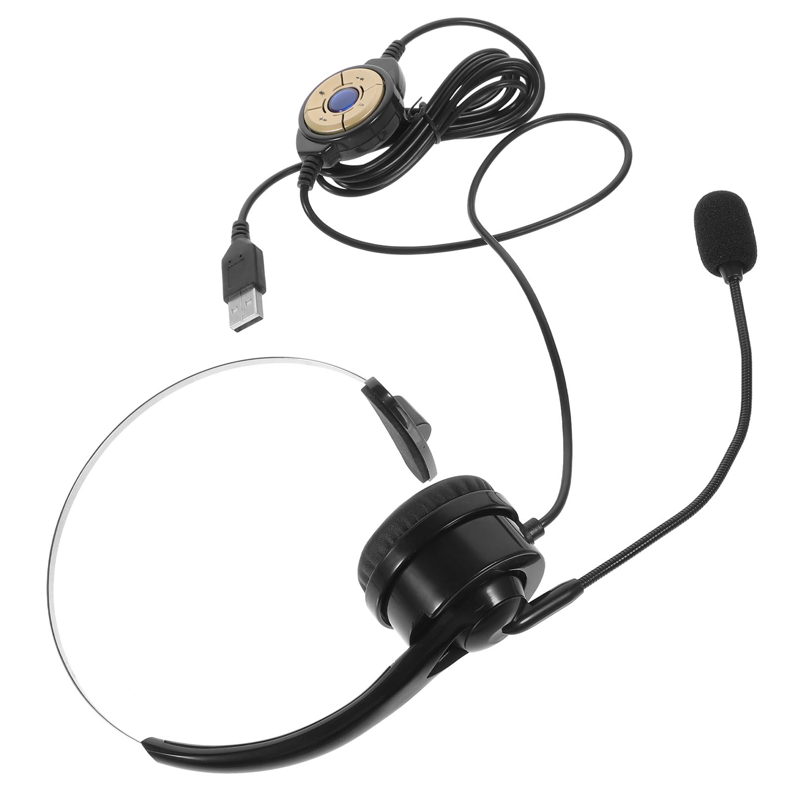 Mikinona USB Wired Headset with Mic for Call Center Noise-Reducing Single-Ear Customer Service Headphones Plug and Use for Online Courses and Audio Interaction-image-35