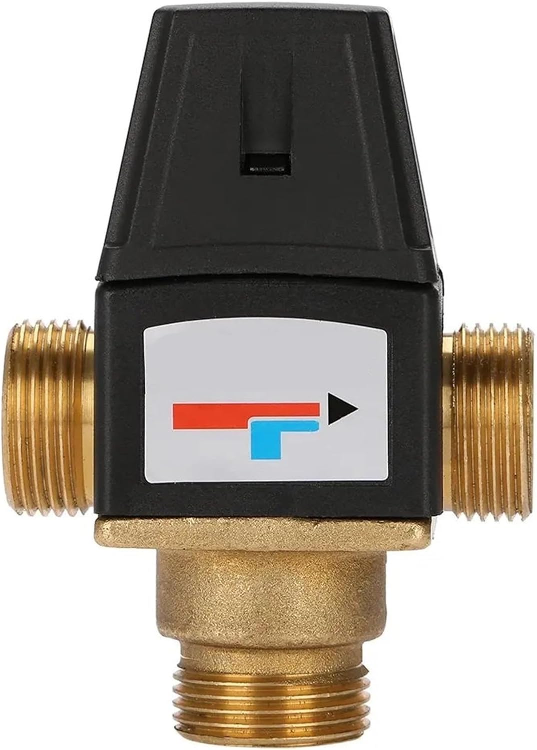 部品だけの交換OK！メンテナンス性◎の「温水式床暖房熱動弁」 3方DN20サーモスタット混合弁 雄ネジ 真鍮製 小型床暖房循環用混合弁