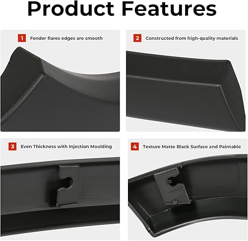 Vista 9 de KARPAL Moldura de arco de rueda trasera izquierda de plástico 1MP35RXFAH CH1790103 lado del conductor compatible con Grand Cherokee 2011-2021