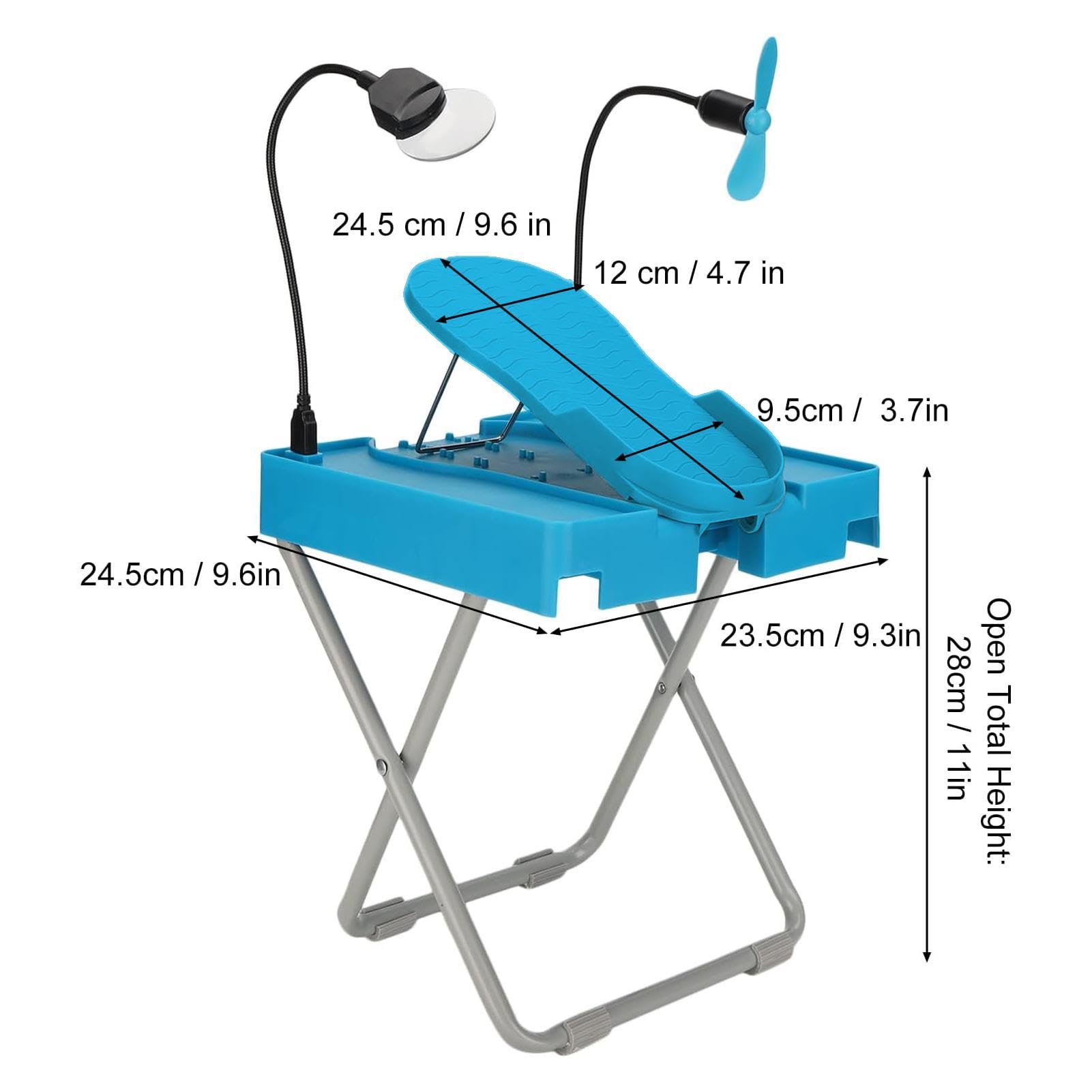 Poggiapiedi pedicure, Poggiapiedi di bellezza regolabile, Accessorio per sedia pedicure, Poggiapiedi con LED, Strumento per pedicure con ventola di essiccazione, Attrezzatura per pedicure domestica,