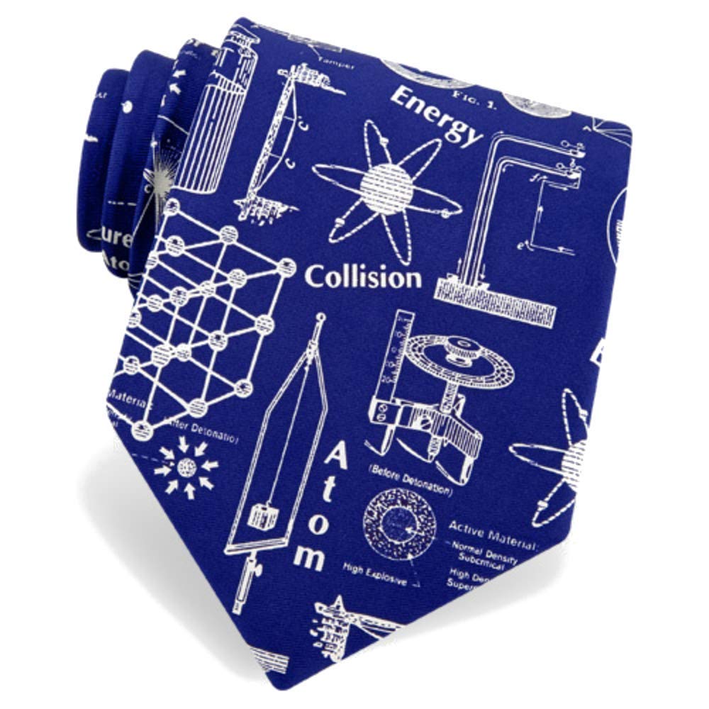 Wild TiesMen's Blue Elements & Instruments of Nuclear Physics Necktie Neckwear