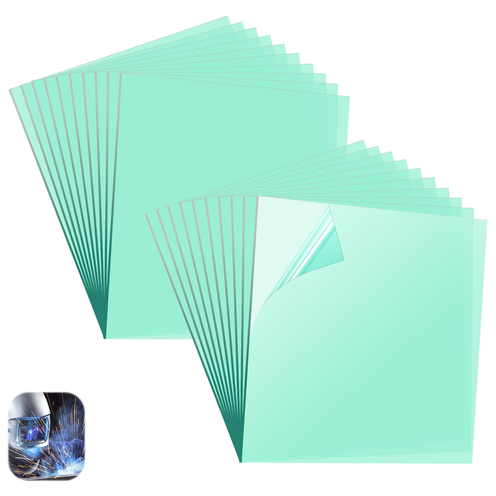 20 PCS Inside 3350 Series Welding Helmet Clear Cover Lens Fits for Lincoln Electric Viking, Helmet Hood Lenses Replacement 3.7" x 3.5" x .04"