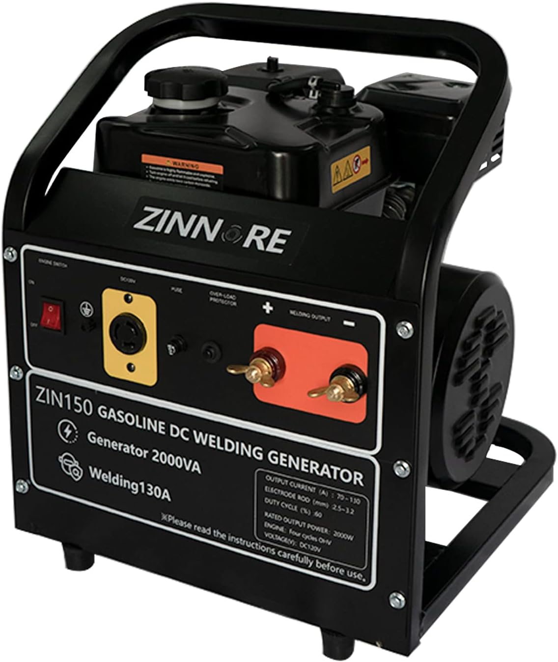 Portable 2000 Watt Engine Driven Welder 130 Amp Stick Welder